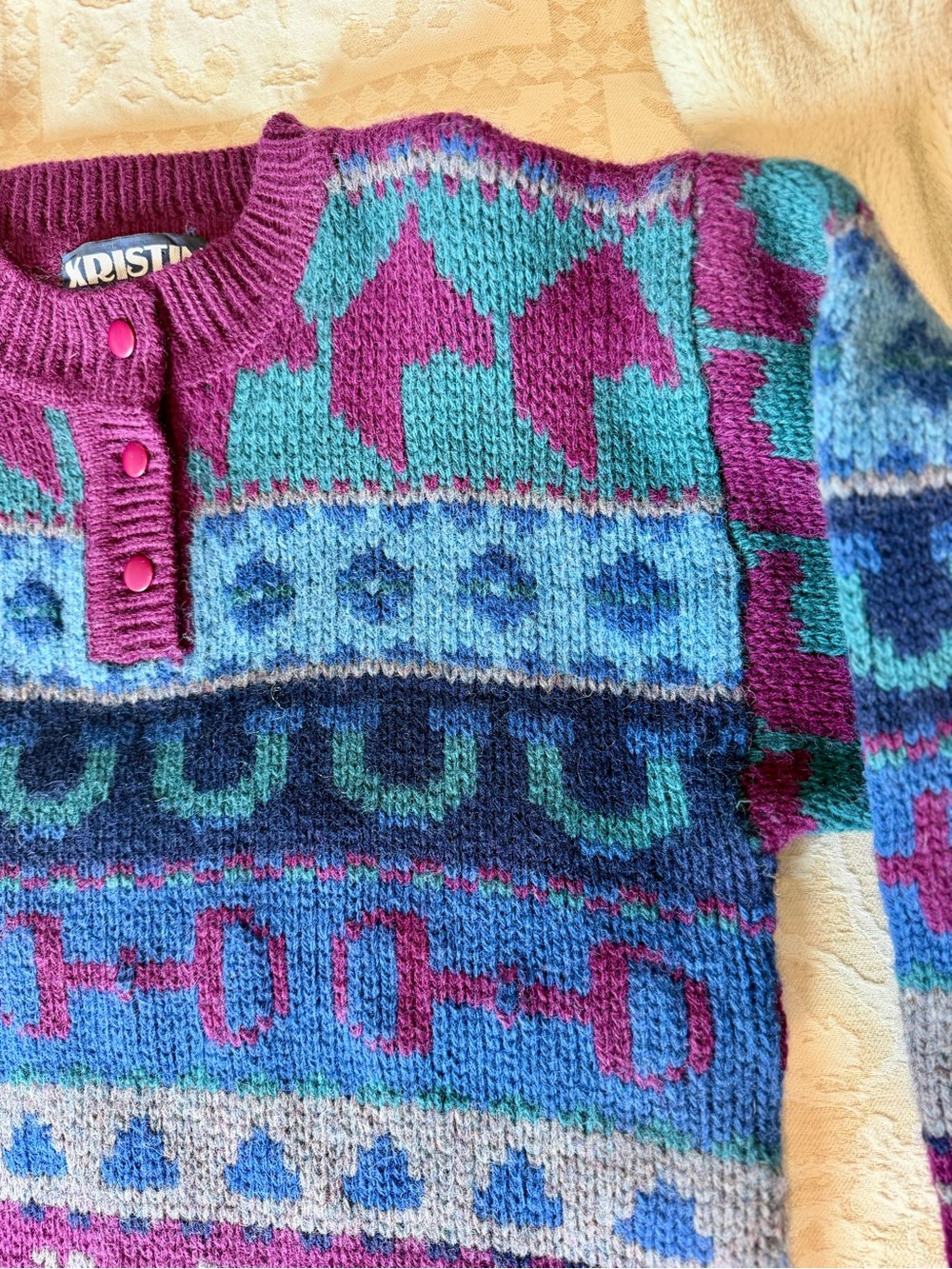 Vintage 90s Wool Horse Sweater